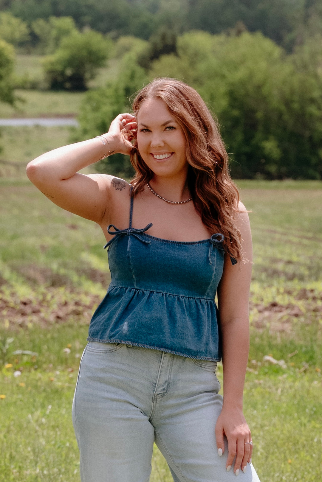 Ander Denim Top - Lunabelle West