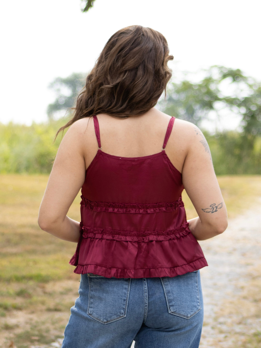 Sangria Ruffle Top