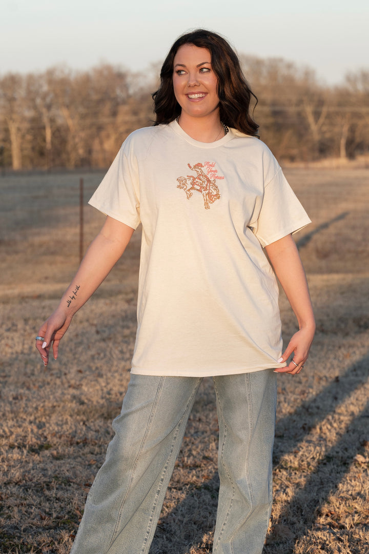 Hold Your Horses Embroidered Tee