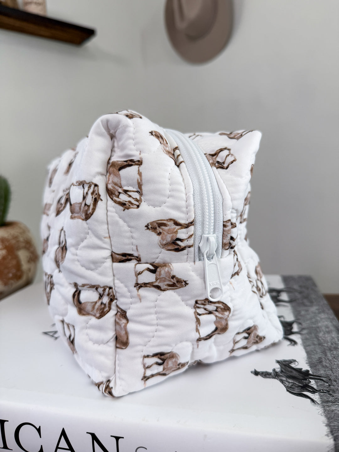 Dodge City Quilted Makeup Bag