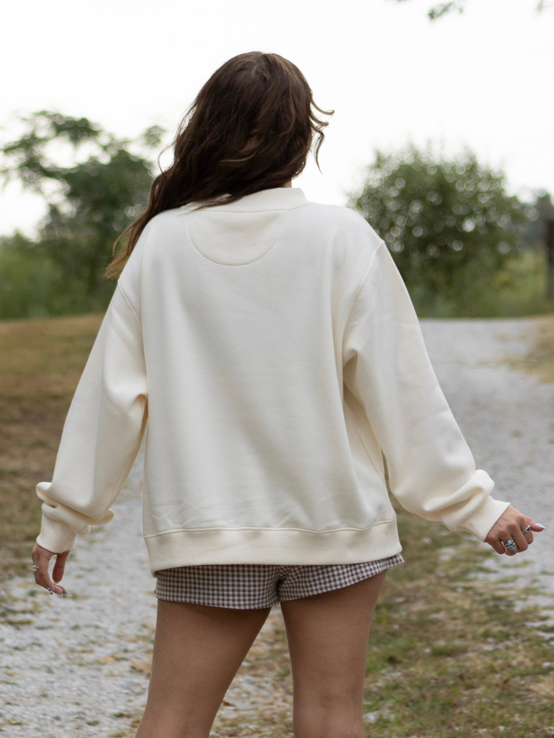 Duck Logo Mockneck Ivory