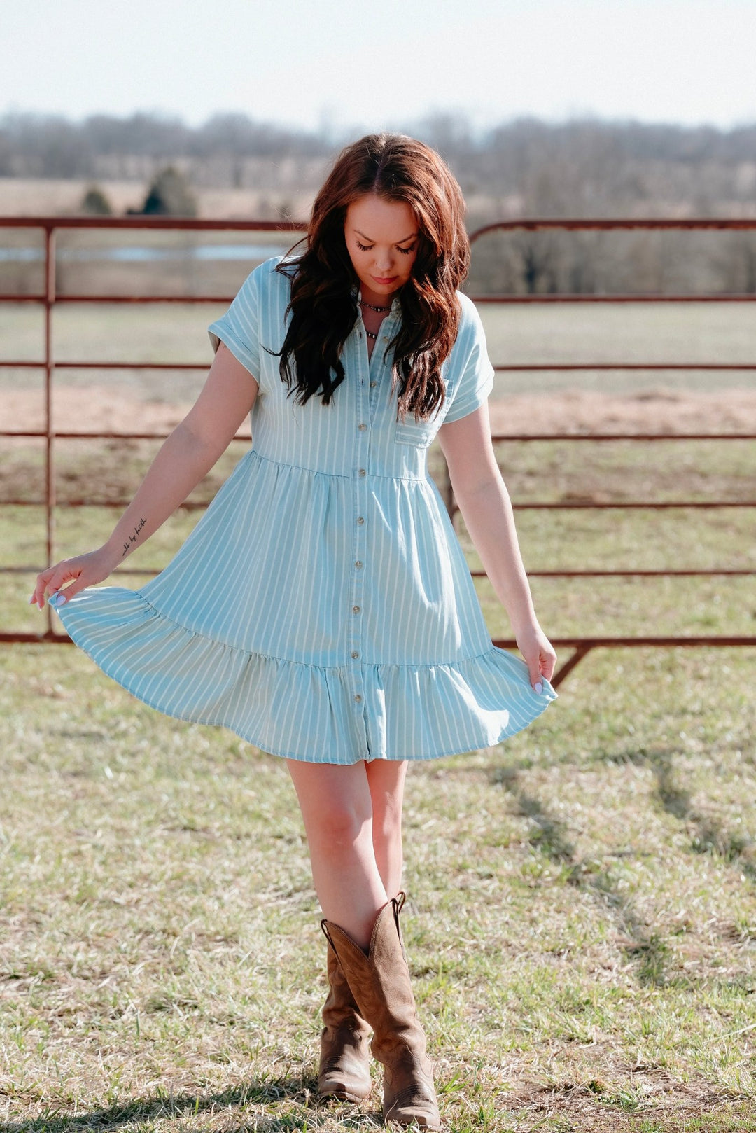 Irving Button Down Dress - Lunabelle West