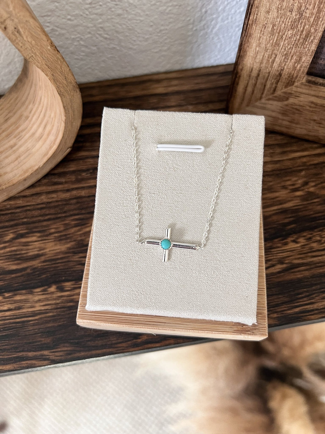 Turquoise Cross Necklace  - Lunabelle West