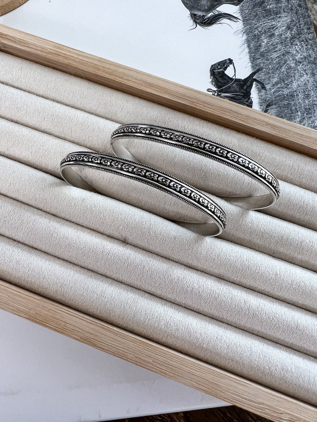 Floral Sterling Silver Cuff - Lunabelle West