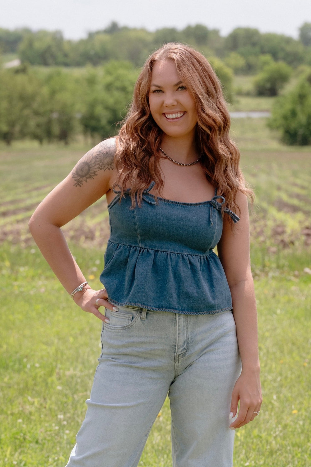 Ander Denim Top - Lunabelle West
