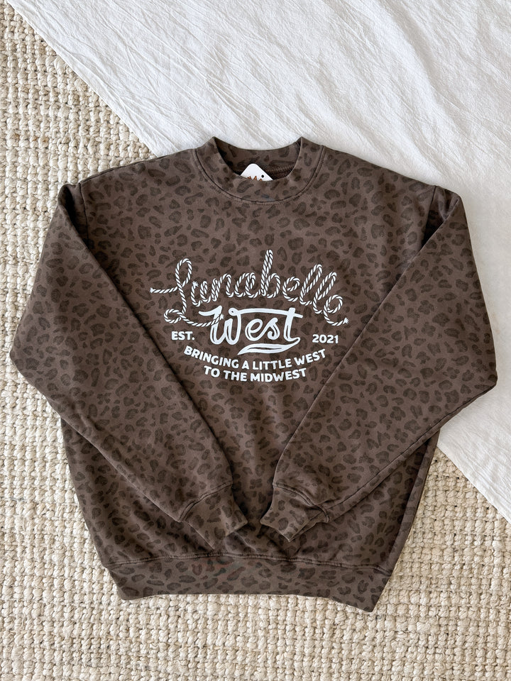 LW Logo Leopard Crewneck