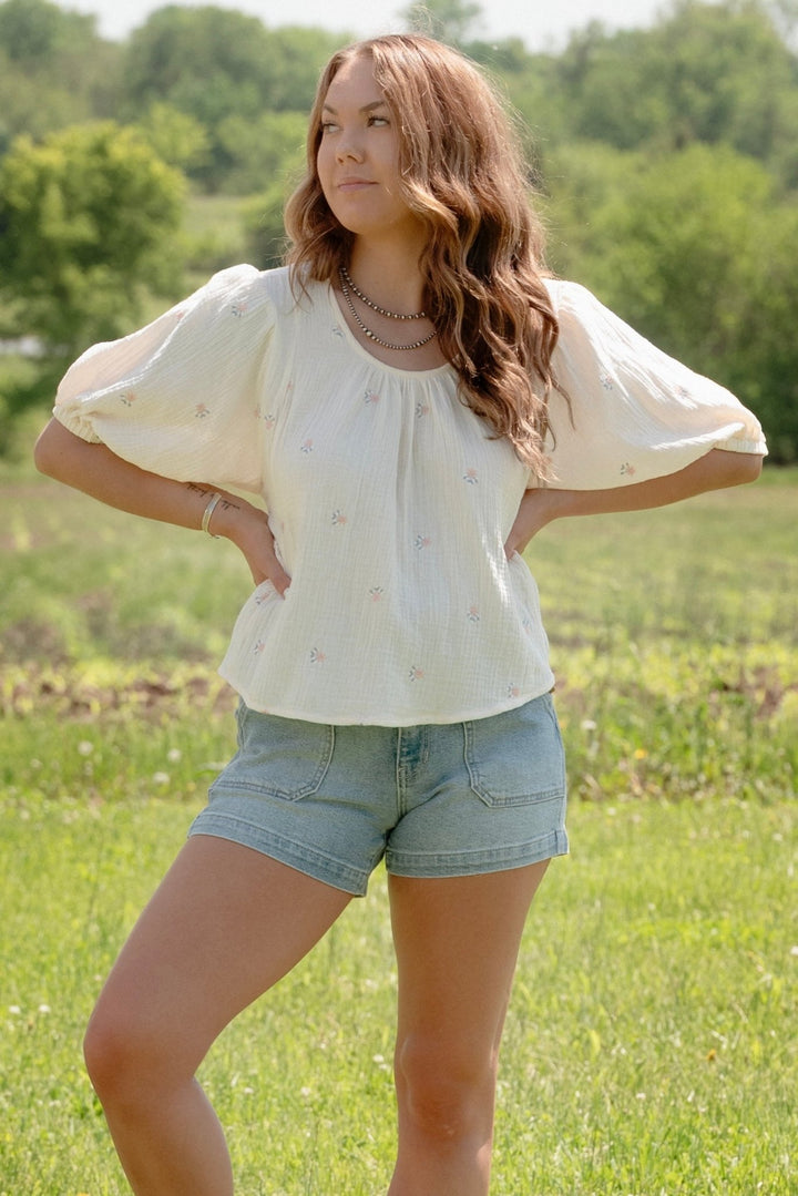 Ellery Embroidered Top - Lunabelle West
