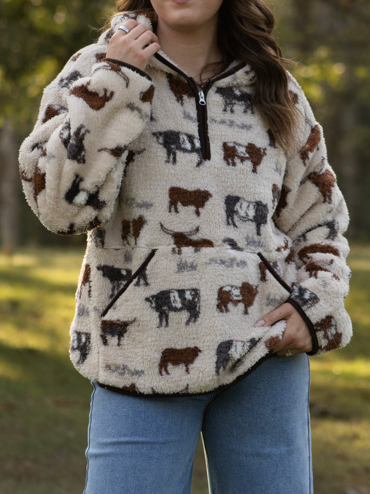 Cattle Country Sherpa Pullover