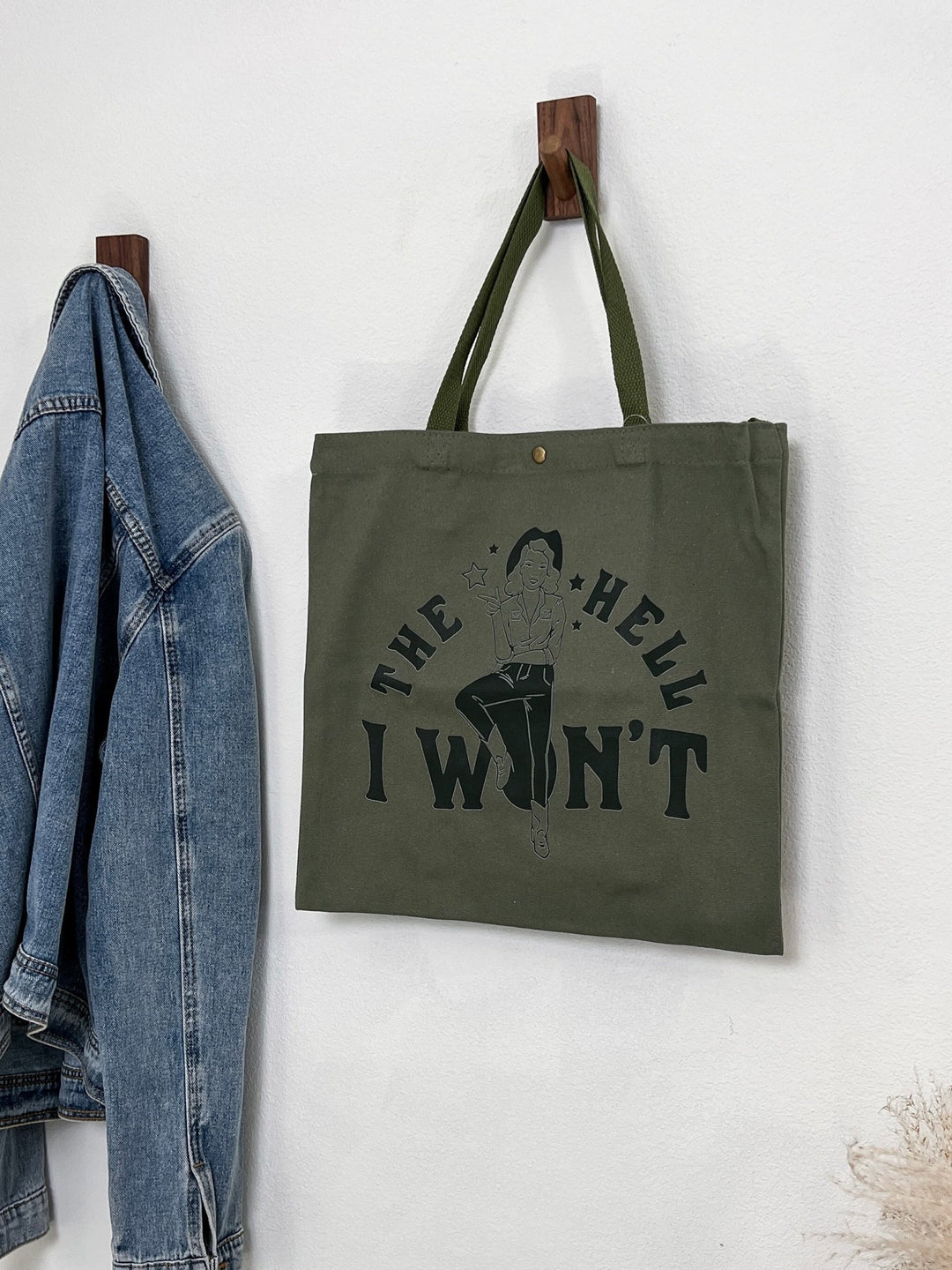 The Hell I Won't Canvas Tote Bag - Lunabelle West