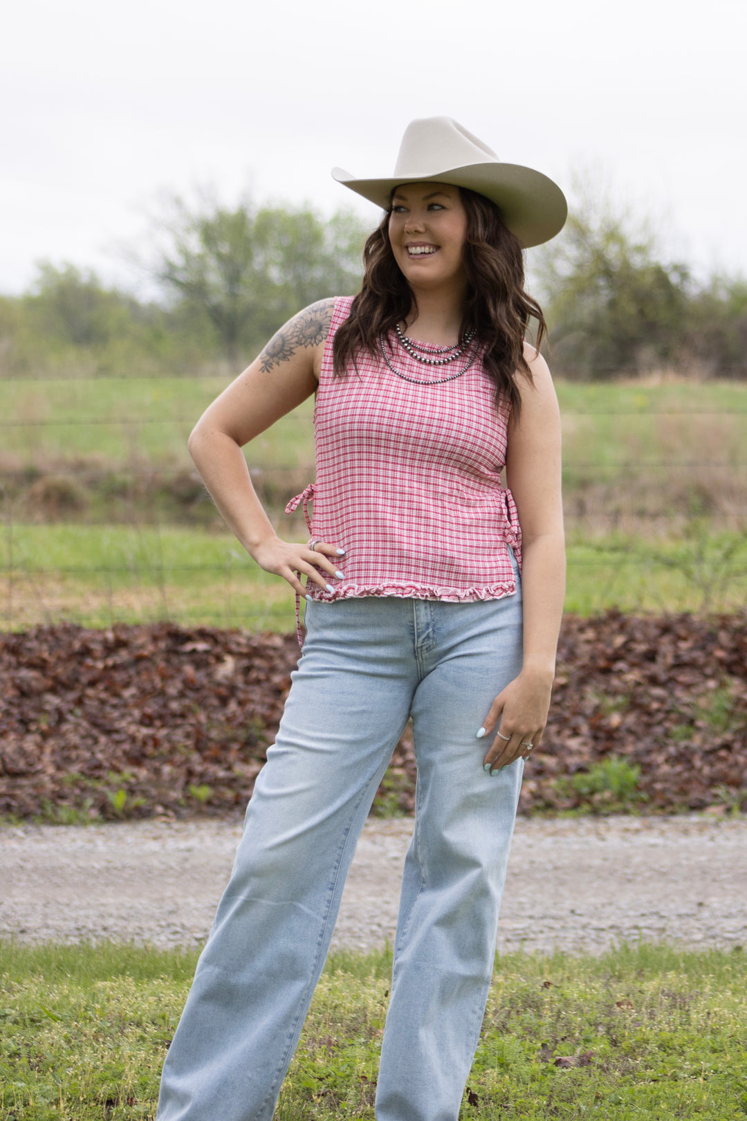 Margot Checkered Top