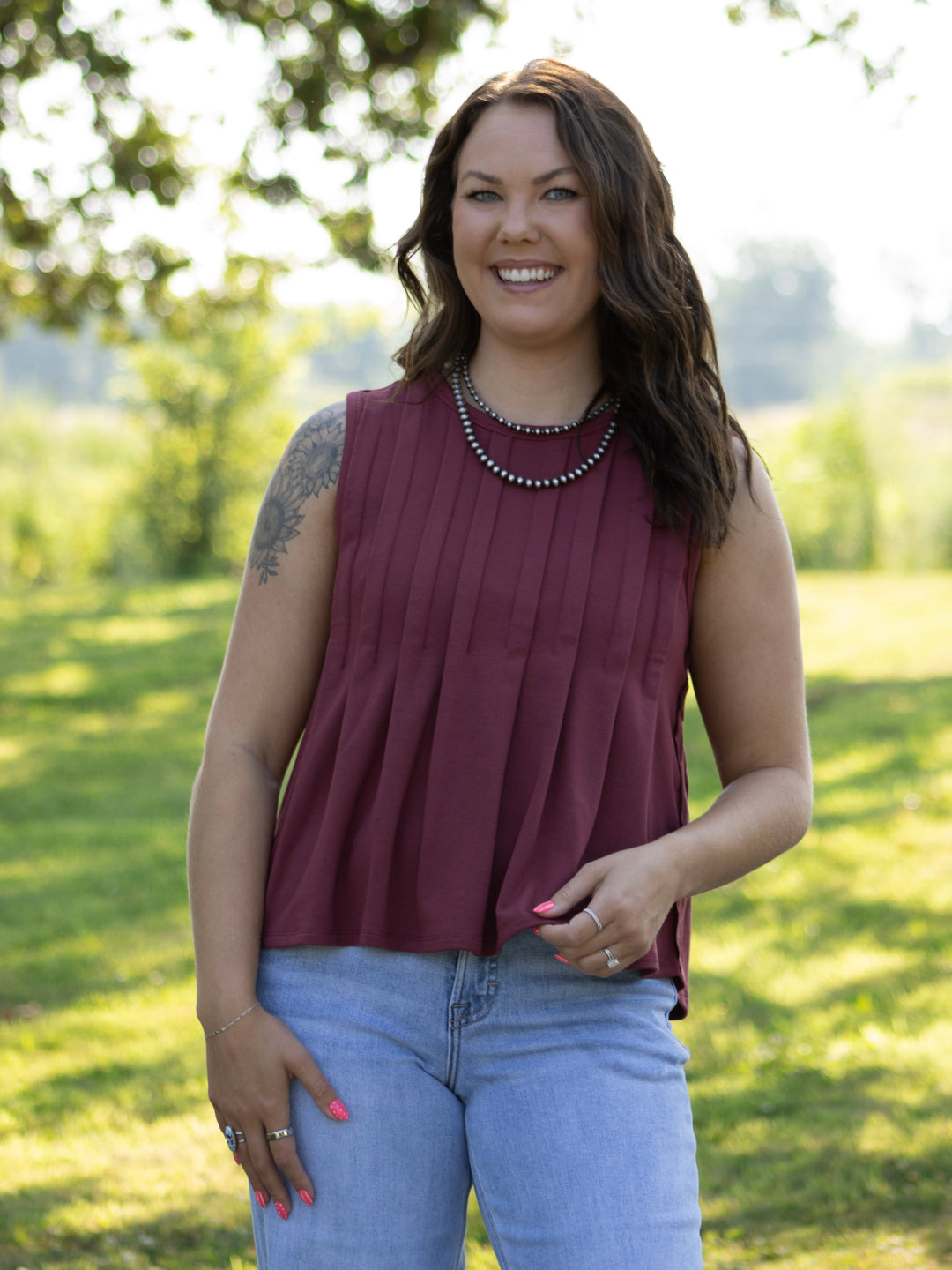 Berry Jersey Top