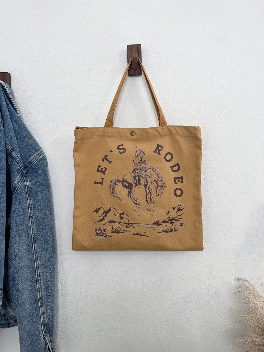 Let's Rodeo Canvas Tote Bag - Lunabelle West