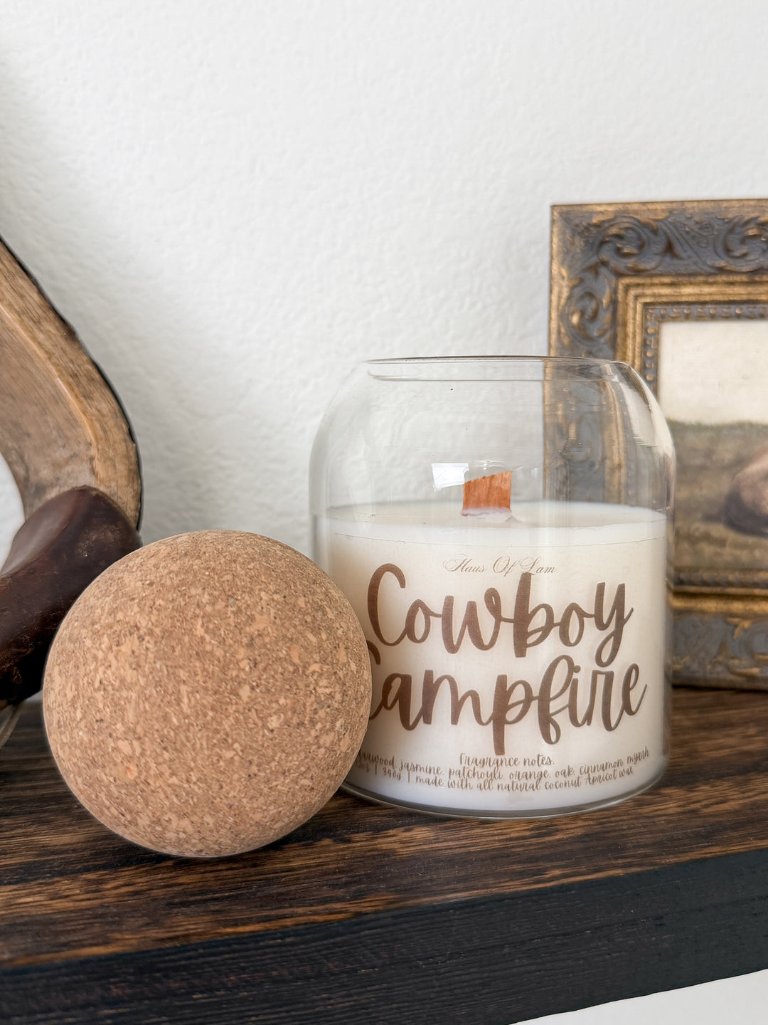 Cowboy Campfire Wood Wick Candle