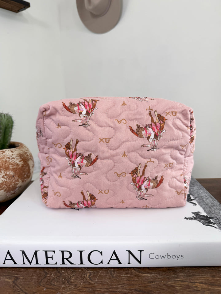 Calico Quilted Makeup Bag