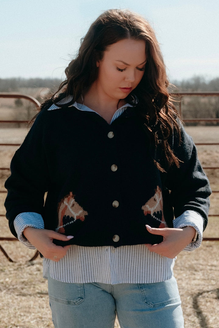 Equestrian Dream Cardigan - Lunabelle West
