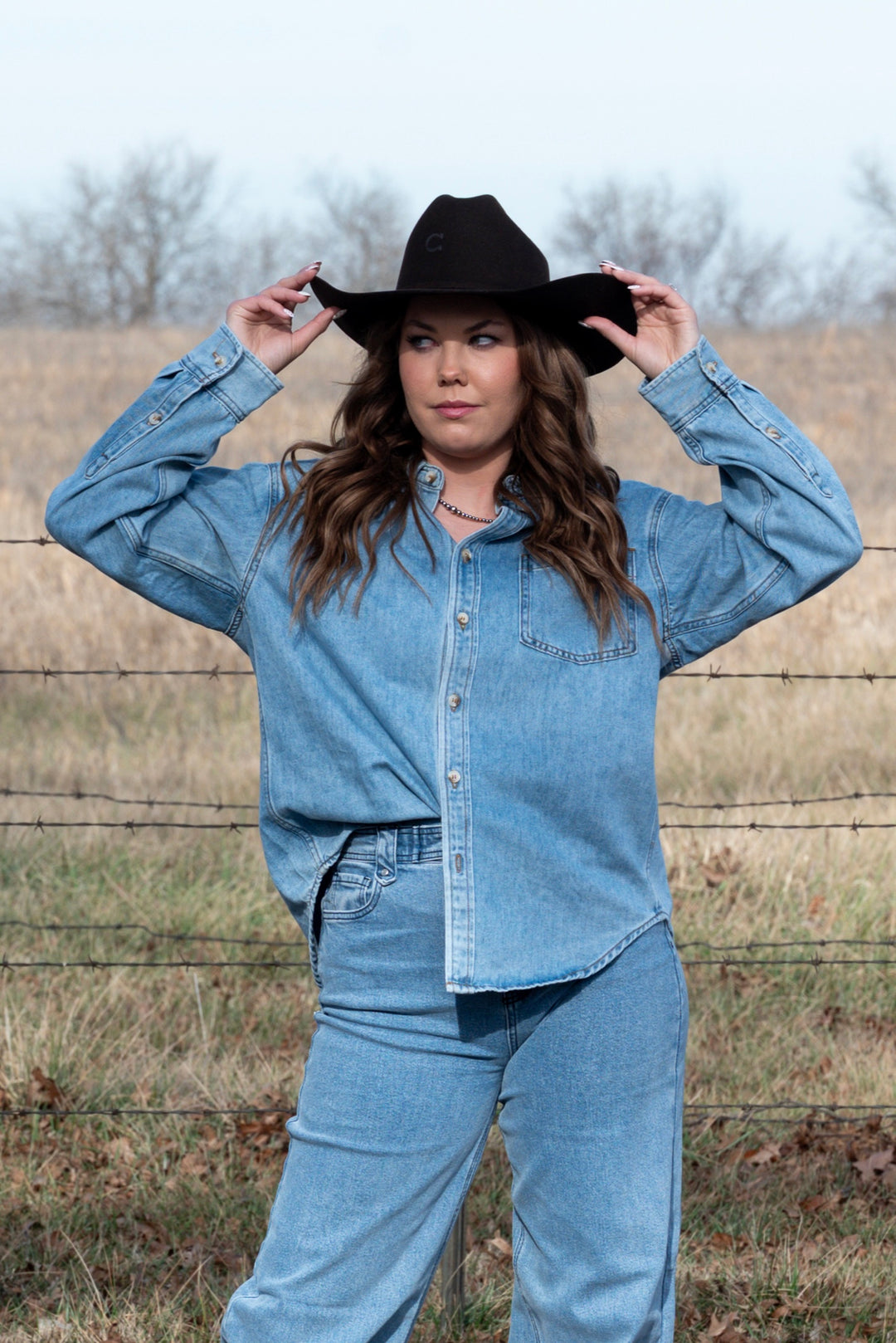 Harper Denim Button Down