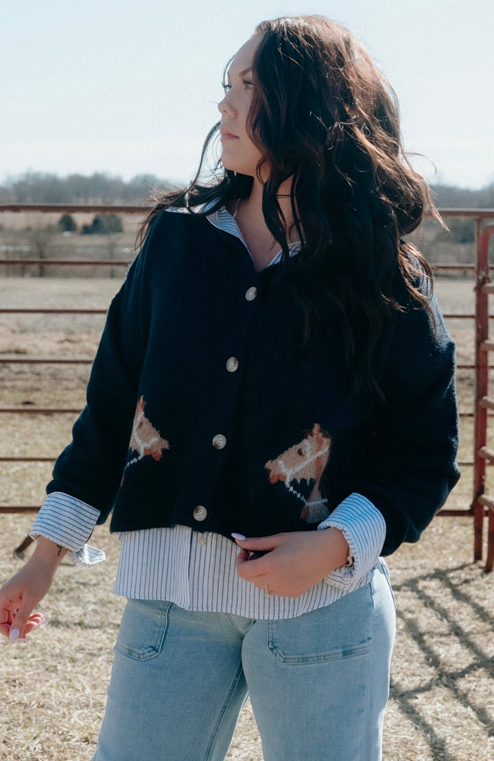 Equestrian Dream Cardigan - Lunabelle West