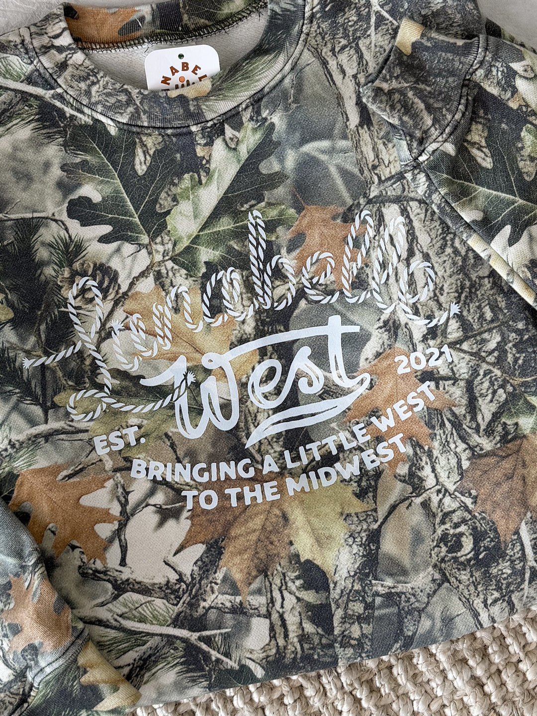 LW Logo Camo Crewneck