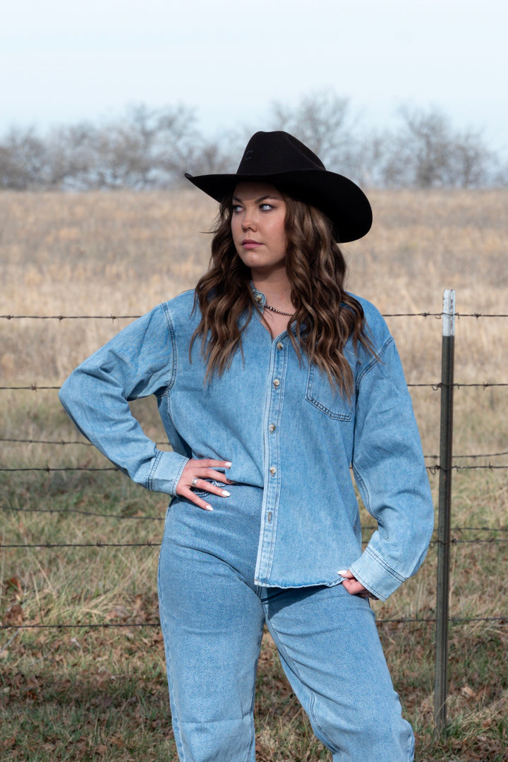 Harper Denim Button Down