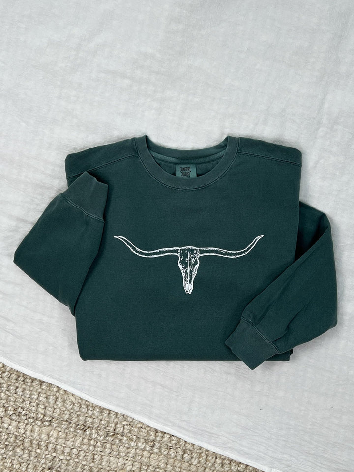 Longhorn Betty Crewneck - Lunabelle West