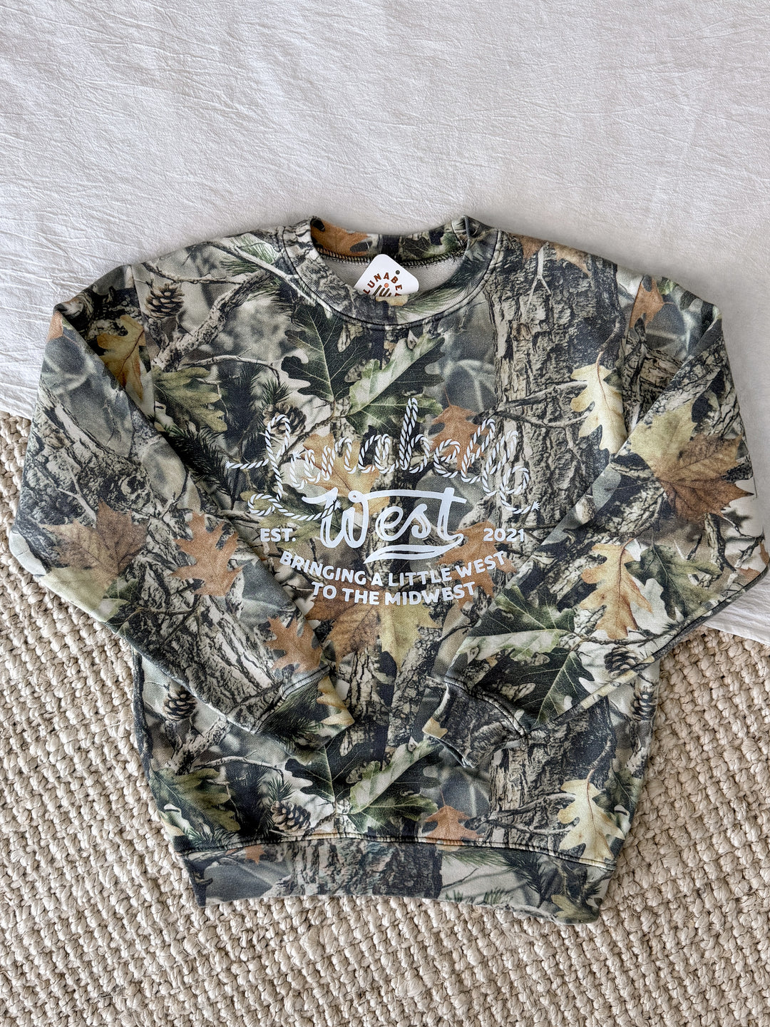 LW Logo Camo Crewneck