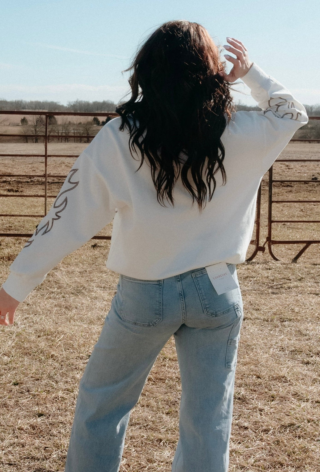 Boot Stitch Crewneck - Lunabelle West