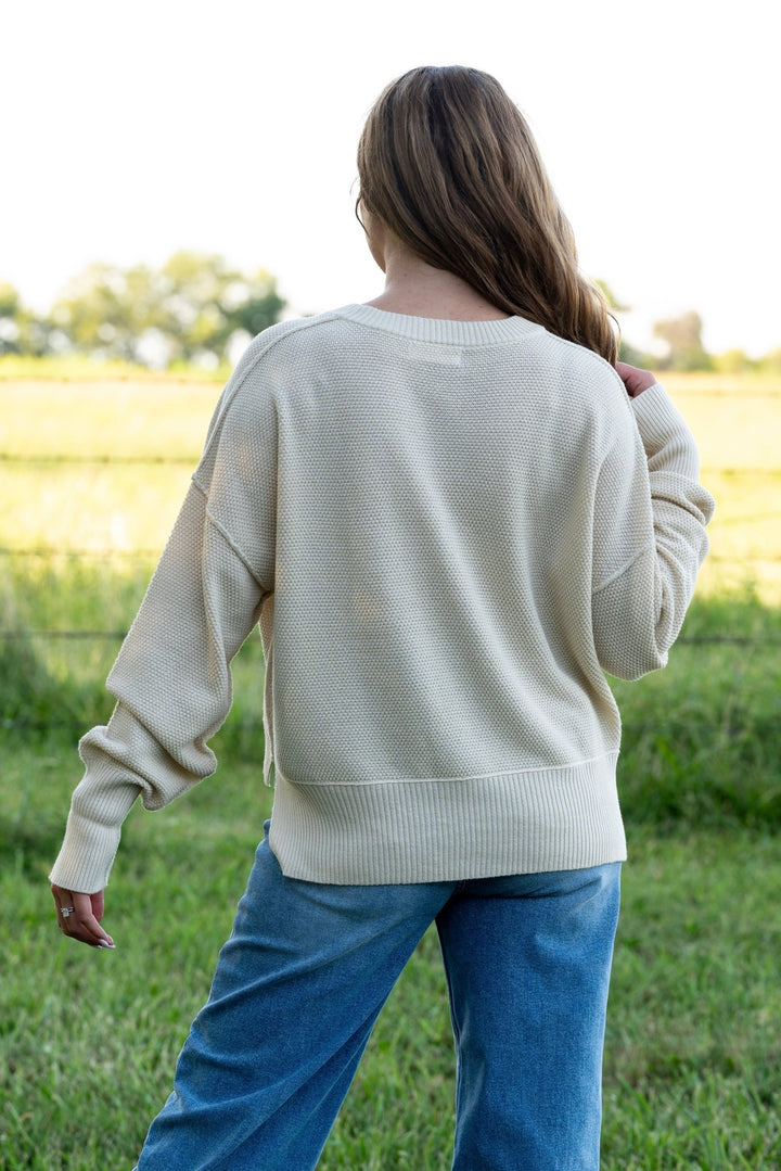 Tatum Knit Henley - Lunabelle West