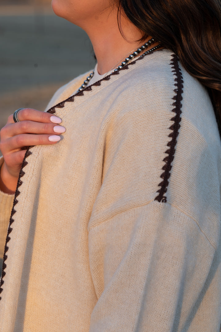 Darcy Stitch Detail Cardigan