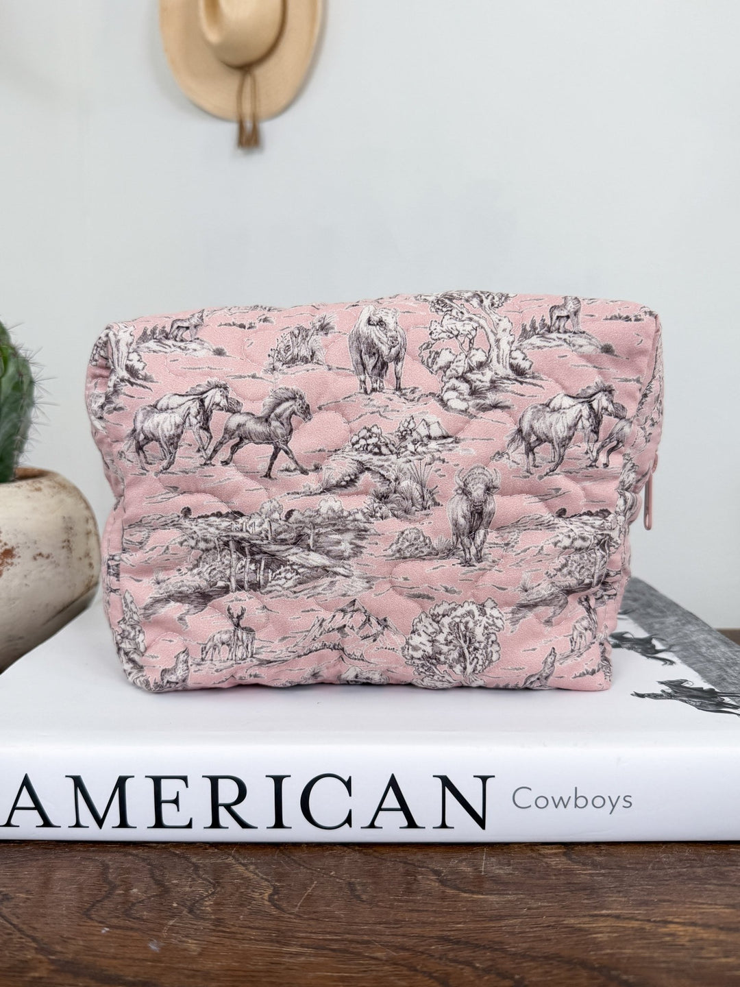 Silver Canyon Quilted Makeup Bag - Lunabelle West