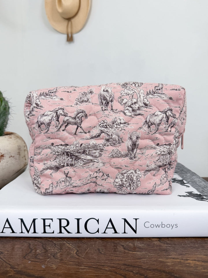 Silver Canyon Quilted Makeup Bag - Lunabelle West