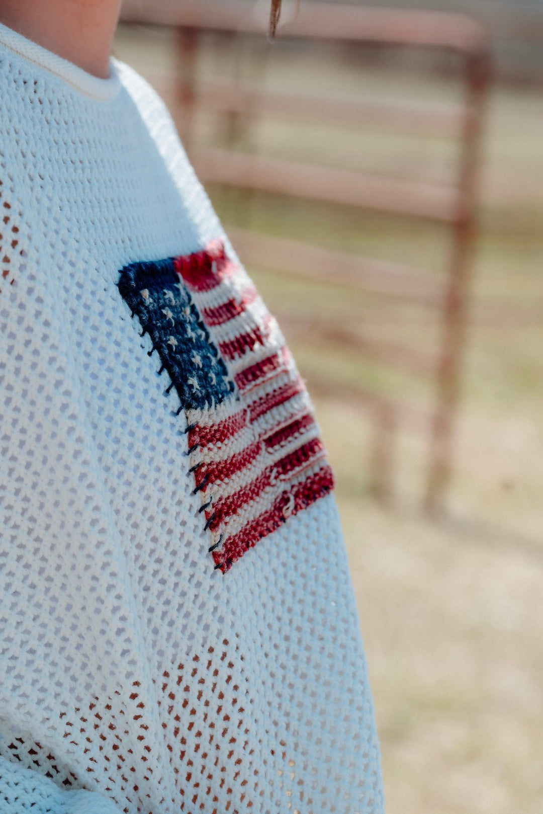American Flag Knitted Top - Lunabelle West