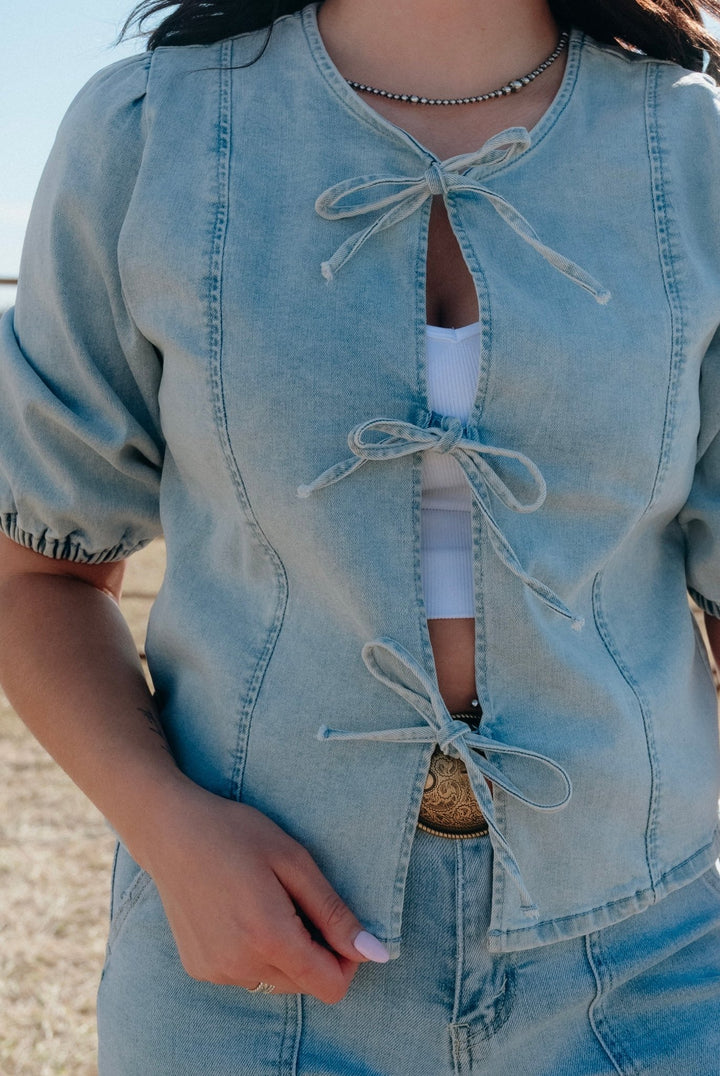 Charleston Denim Top - Lunabelle West