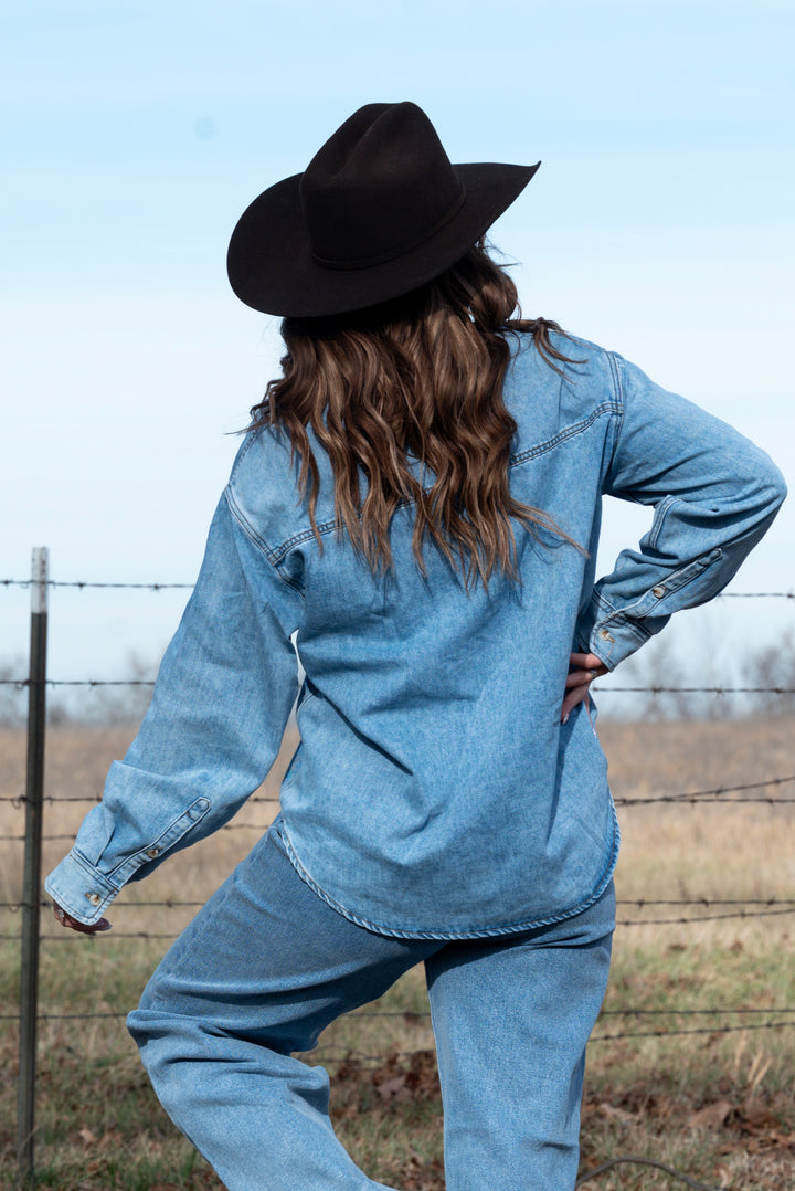 Harper Denim Button Down