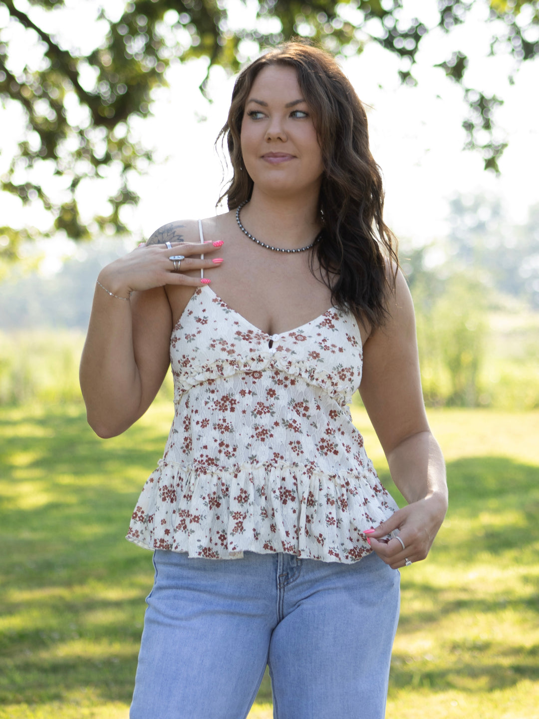 Clover Floral Tank