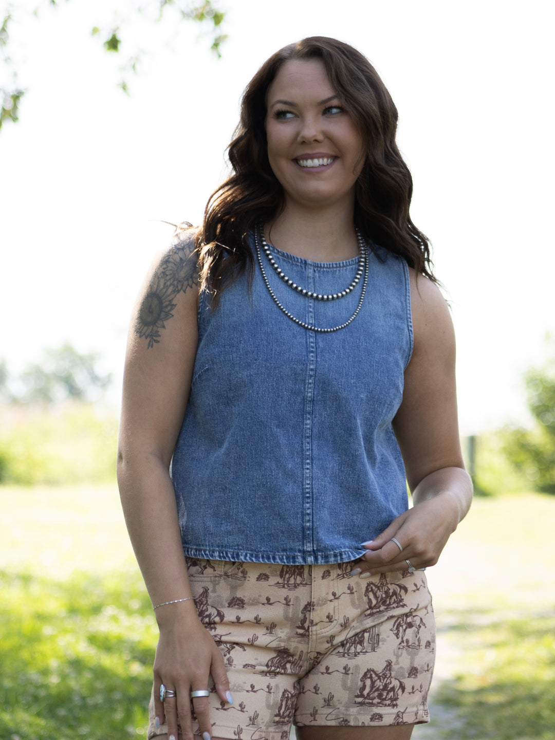Ginny Denim Top