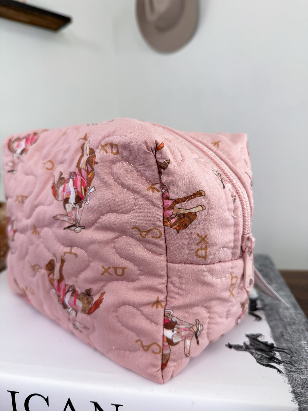 Calico Quilted Makeup Bag