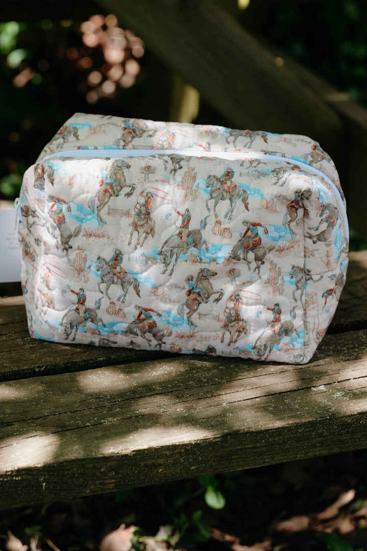 Laramie Quilted Makeup Bag - Lunabelle West