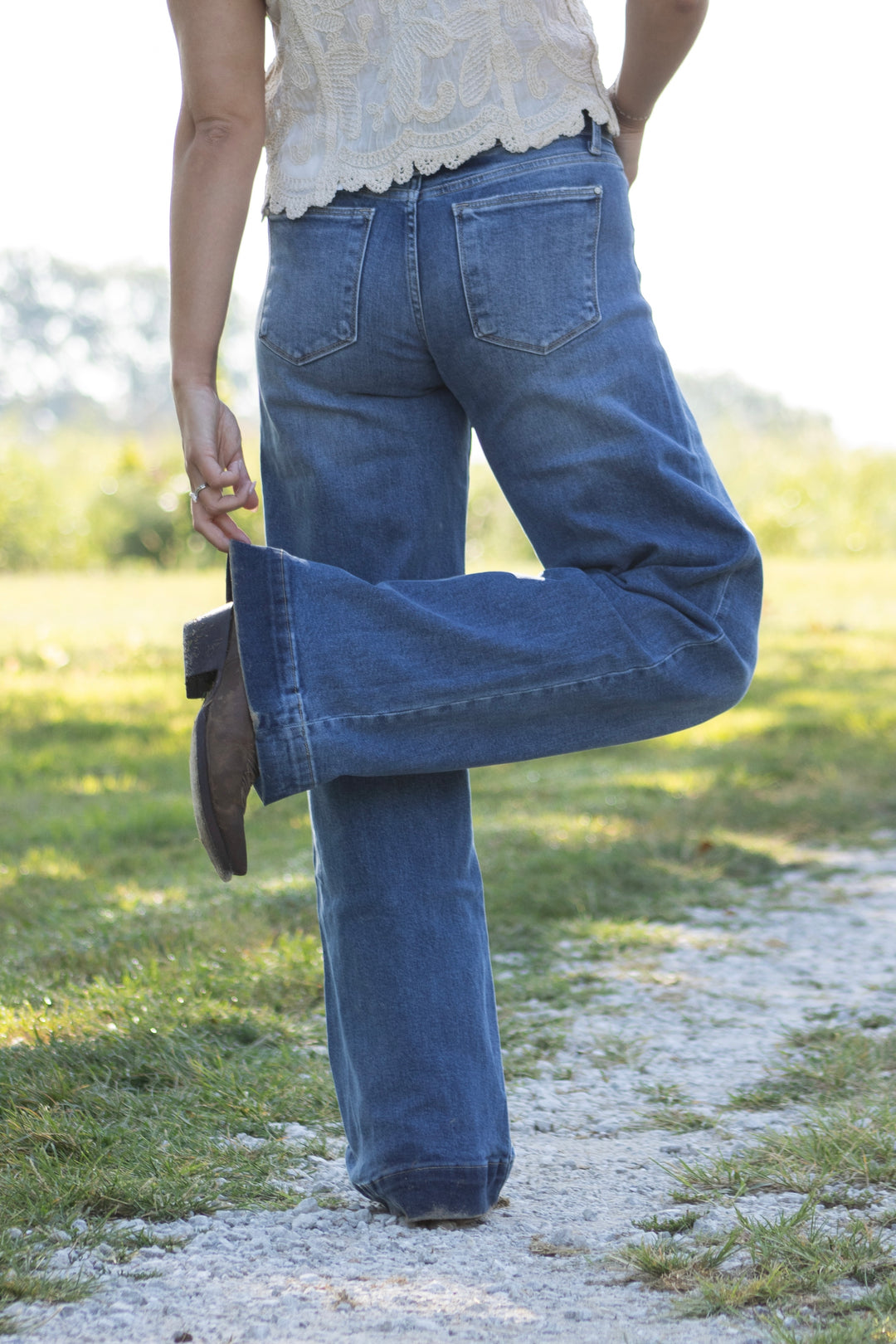 Cooper Wide Leg Denim Trouser