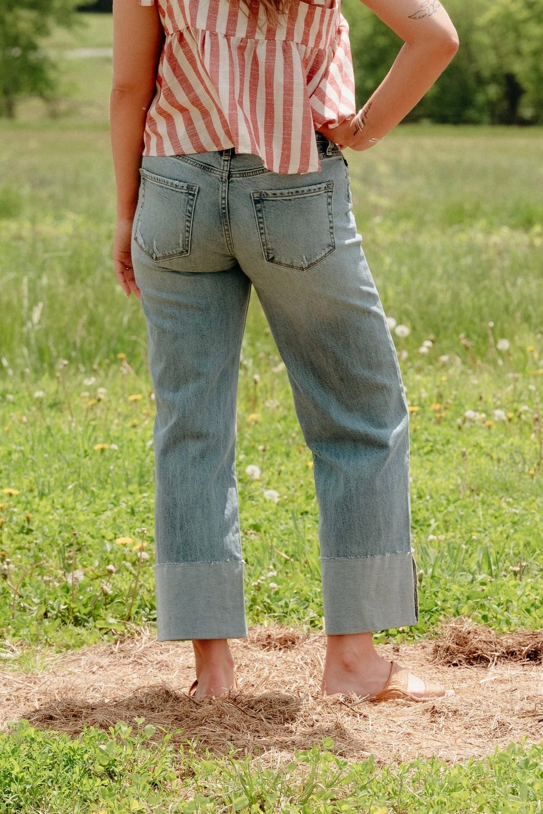 Georgia Cropped Wide Leg Jeans - Lunabelle West