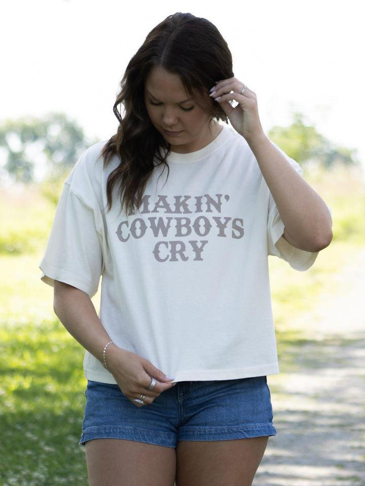 Makin' Cowboys Cry Boxy Tee