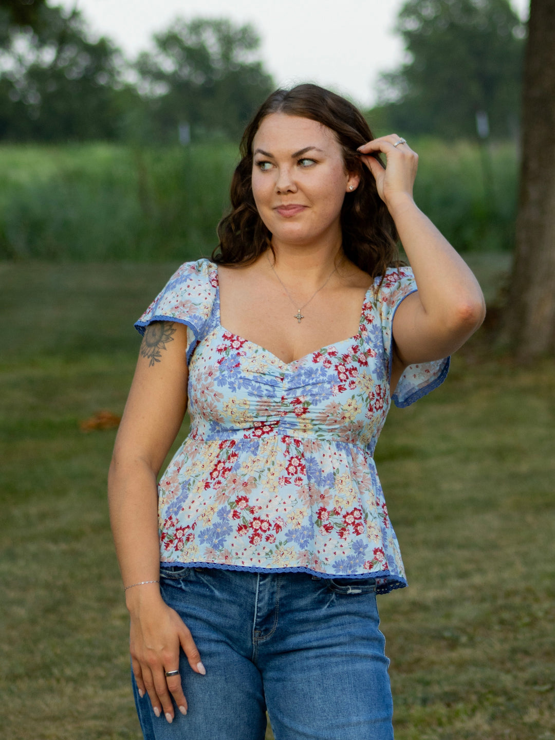 Poppy Floral Top