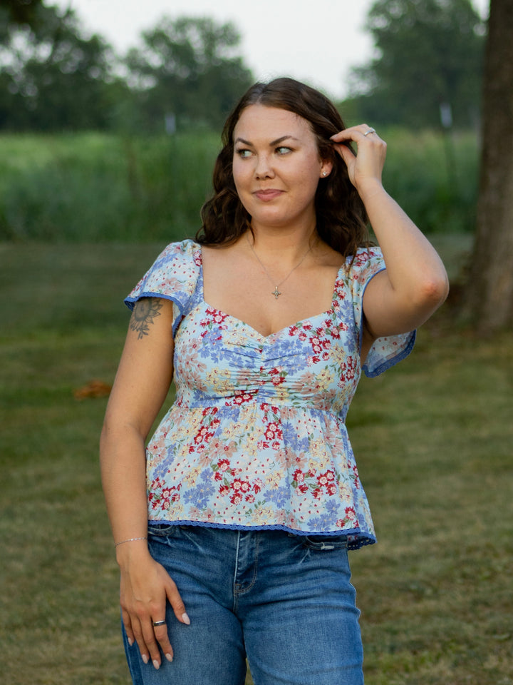 Poppy Floral Top