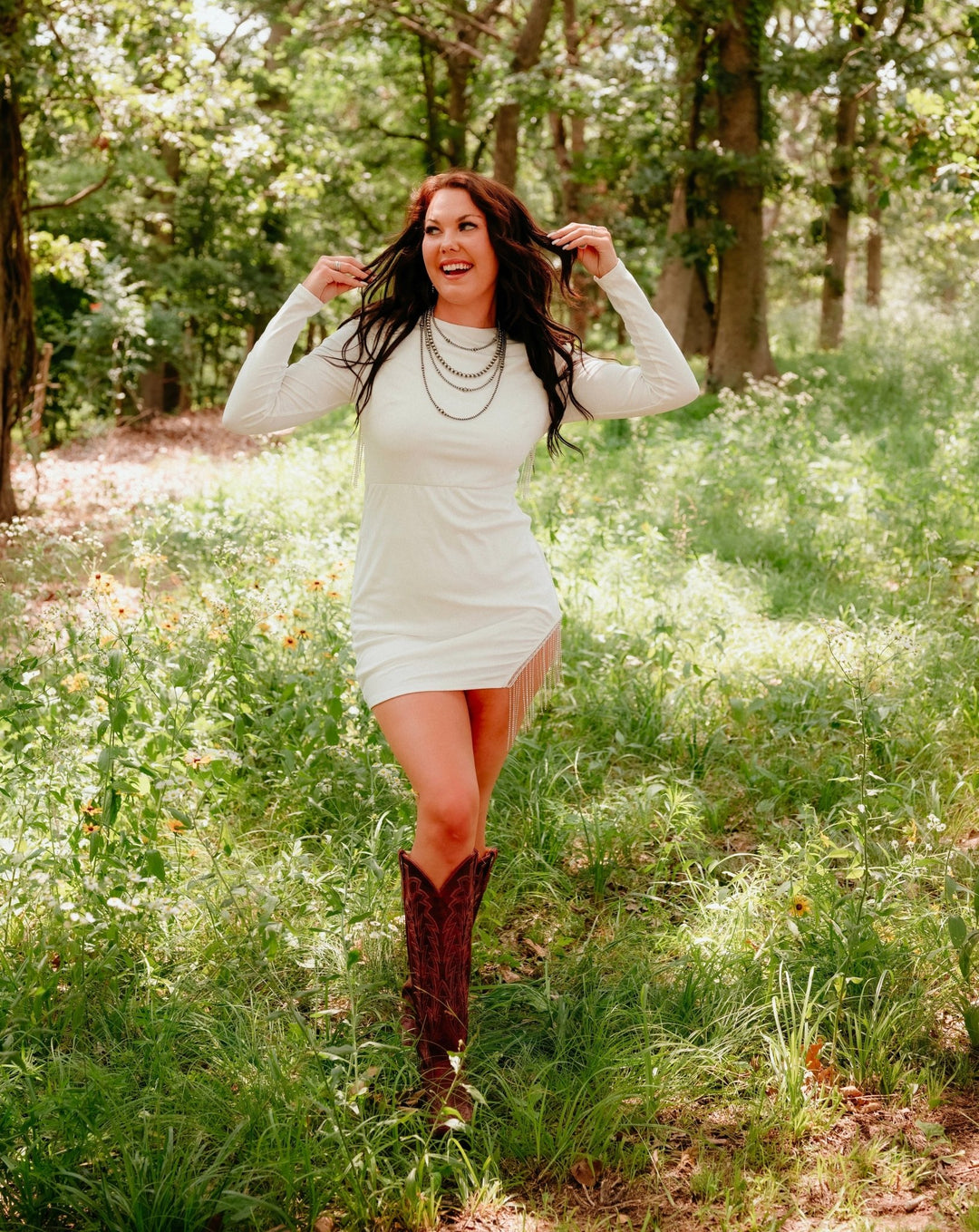 Derby Rhinestone Fringe Dress - Lunabelle West