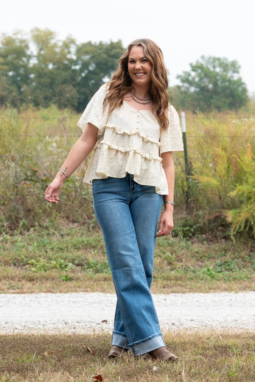 Laurel Ruffle Top - Lunabelle West