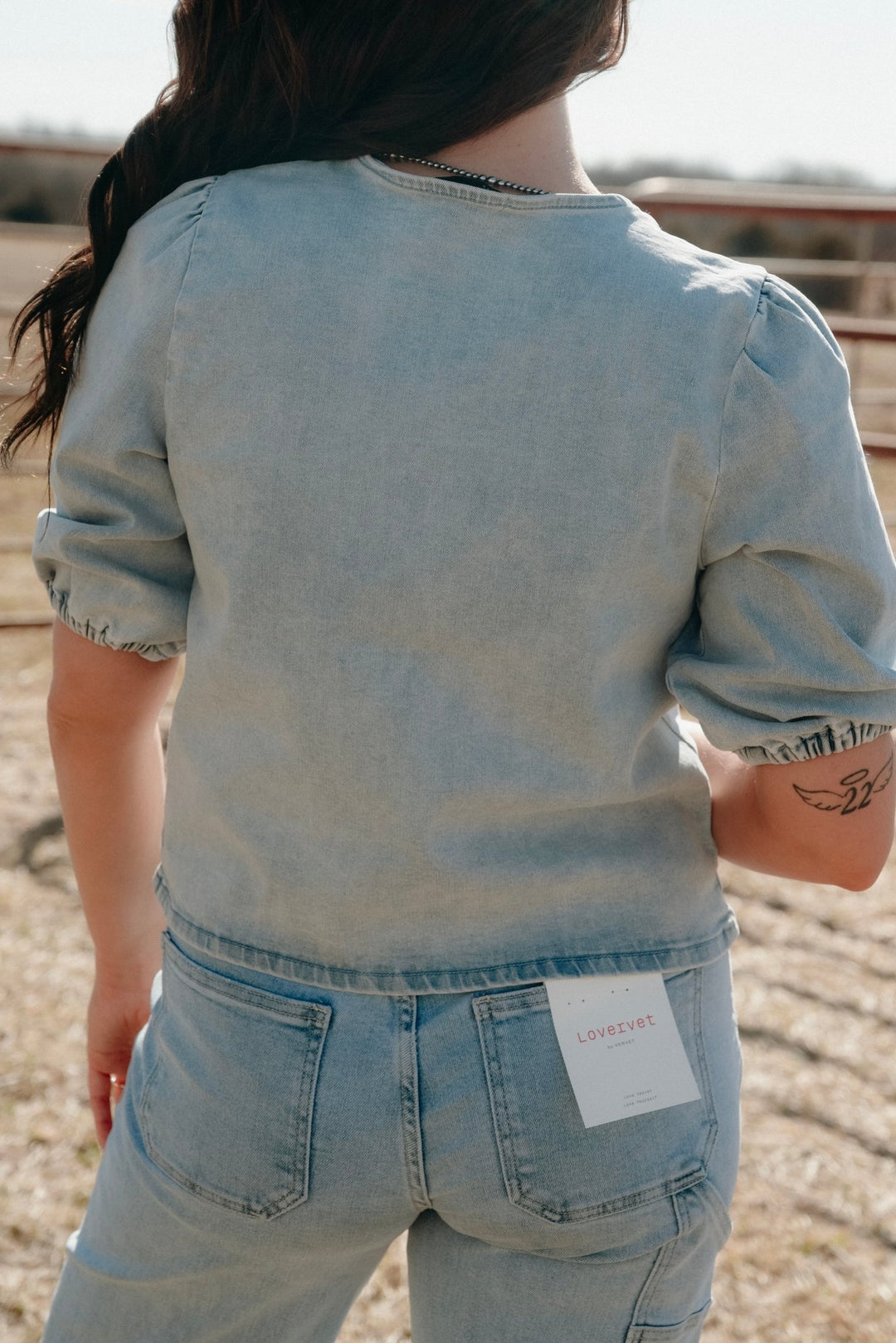 Charleston Denim Top - Lunabelle West