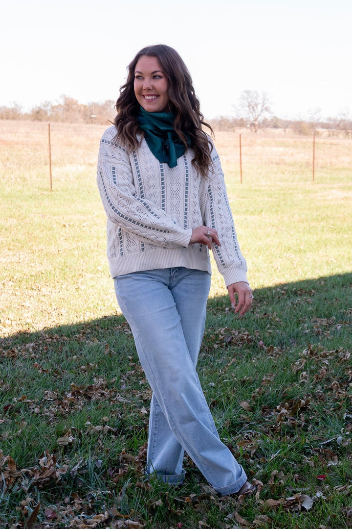 Finn Cable Knit Sweater - Lunabelle West