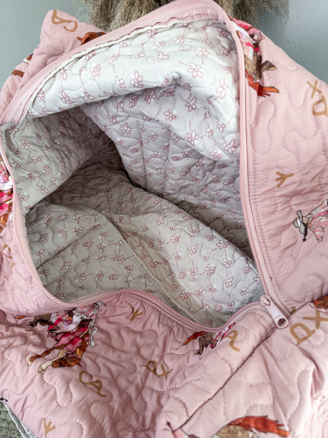 Calico Quilted Duffle Bag