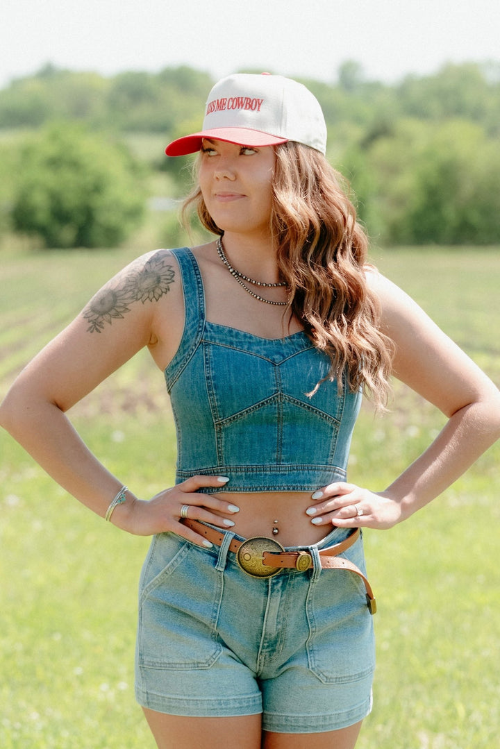 Olsen Denim Top - Lunabelle West