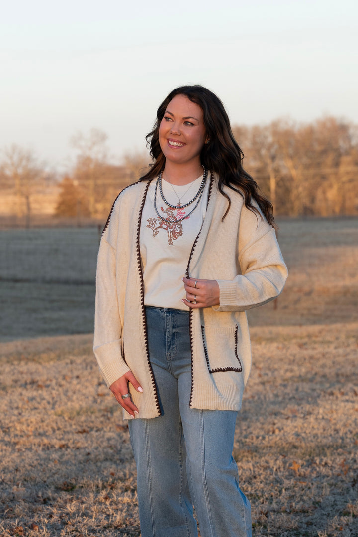 Darcy Stitch Detail Cardigan