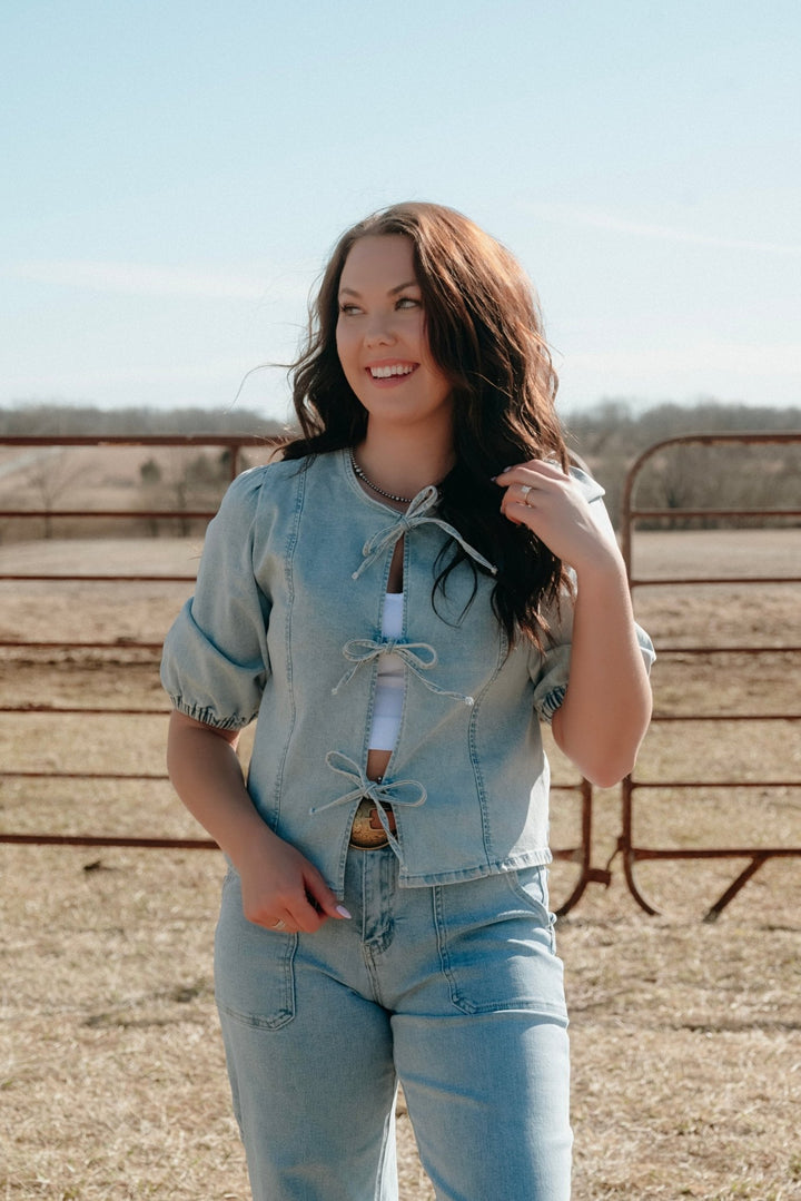 Charleston Denim Top - Lunabelle West